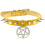 Dames leren halsband van zinklegering PHRL13987 1