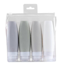 4pcs Silicone Travel Bottles Leak-proof Travel Refillable Liquid Container Set For Shampoo Cream Conditioner-r 26-27s