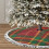 Saia para árvore de Natal com franjas, renda e estampa xadrez de 91 cm (36 polegadas) 3