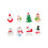 Sneeuwpop decoratieset van hars, 8 stuks 4