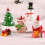 Sneeuwpop decoratieset van hars, 8 stuks 5