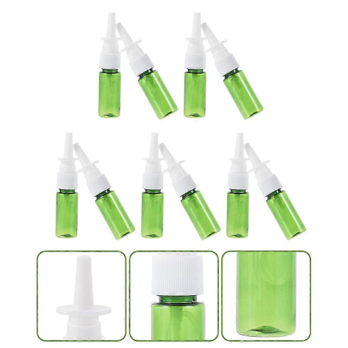 Nasal Spray Bottle Refillable for Storage 15Pcs Durable Green Sub Containers 1