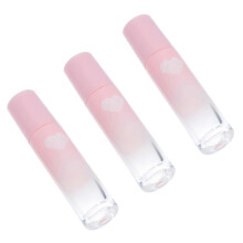 Essential Oil Roll-on Bottles Pink Heart Pattern for Storage Use 3Pcs Glass Set