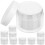 White Plastic Cosmetic Containers with Lids for Storage Use Lightweight Leak Proof 10pcs 1