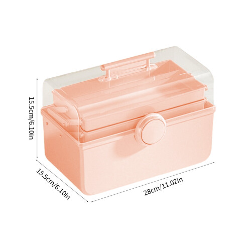 Transparante make-updoos/bureau-organizer met 1 groot vak 2