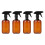 Refillable Spray Bottle Brown Pet Empty Bottles for Storage 4Pcs 500ml Compact Pack 1