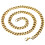 Colar cubano em aço inoxidável dourado, 3 mm 2