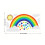 Sticker mural nuages blancs sur arc-en-ciel (1 pièce) 3