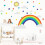 Sticker mural nuages blancs sur arc-en-ciel (1 pièce) 4