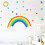 Sticker mural nuages blancs sur arc-en-ciel (1 pièce) 5