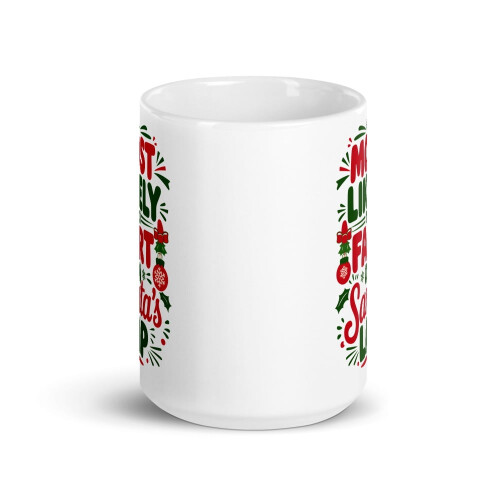 Familie bijpassende kerstmok wit 440 ml 2