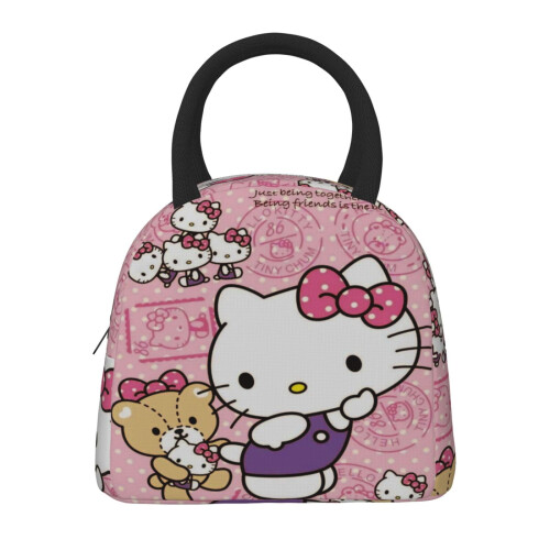 Geïsoleerde Hello Kitty lunchtas met voorvak 1
