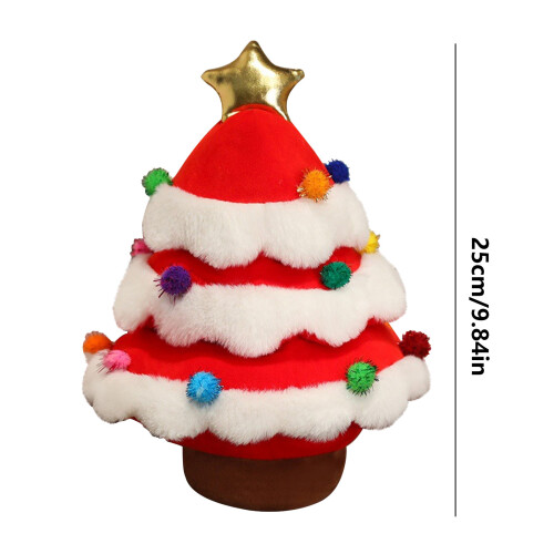 Almofada em formato de árvore de Natal com capa, almofada festiva (1 peça) 2
