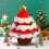 Almofada em formato de árvore de Natal com capa, almofada festiva (1 peça) 4