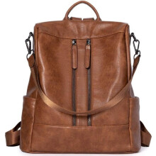 Damen-Lederrucksack mit Diebstahlschutz, Handtasche, Rucksack, Skirucksack