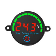 LED-Batterijniveau-Indicator, Digitale Voltmeter met Schroefgat, Spannings- en Laadtester, Lithiumbatterijcapaciteitsmeter, Rood