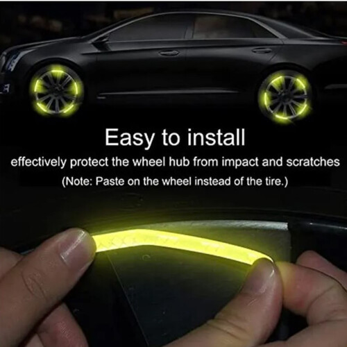Scratch Resistant Car Rim Stickers for Safety 1