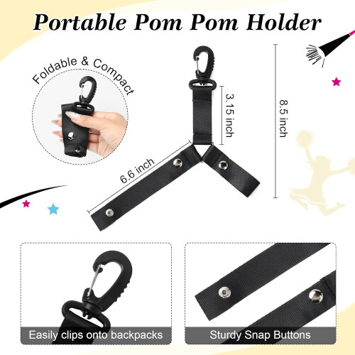 Porte-pompons avec bouton-pression pour sacs à dos (1 pièce) 1