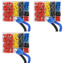 2250pcs Twin Wire Ferrules Kit Wire Terminal Ferrules Crimp Connector Twin Ferrules Dual Bootlace Ferrule Teminator Kit