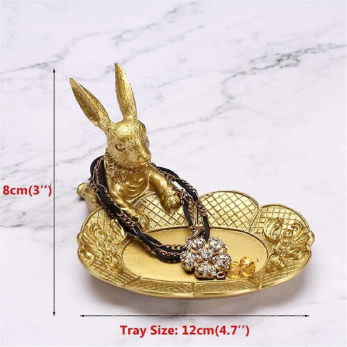 Petit étui à bague lapin doré