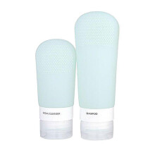 2PCS Silicone Suction Cup Brush Head Lotion Bottle Portable Lotion Bottle Refillable Bottles Olive