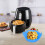 Blå silikone bageform 7,1 tommer rund ovn og airfryer 4