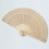 Handfächer aus Sandelholz, 20 cm, Beige 2