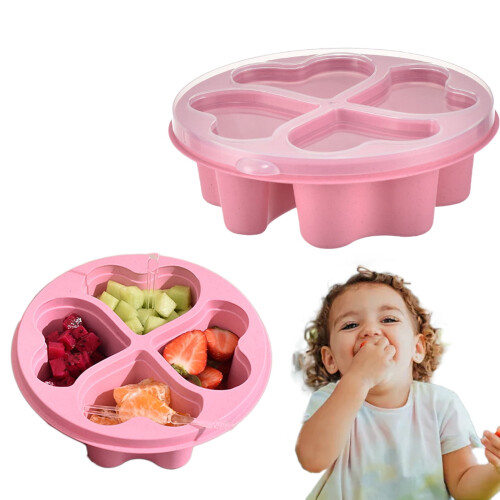 Boîte à goûter en forme de cœur, 4 compartiments, 96 g, sans BPA 1