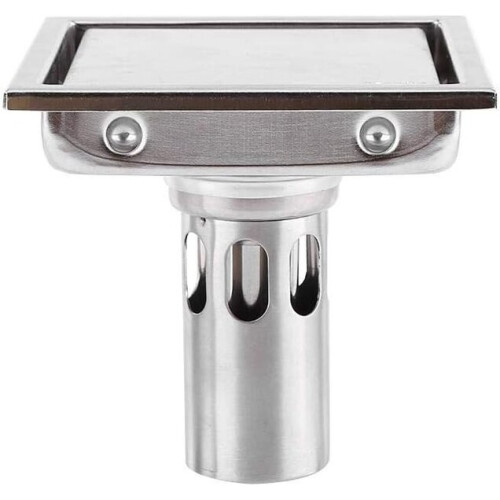 Siphon de sol carré de 110 mm en acier inoxydable 304