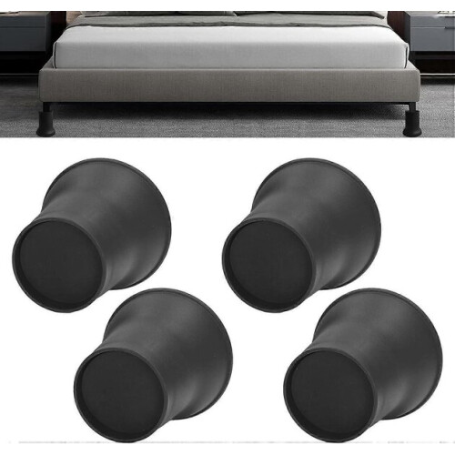 Conjunto de 4 elevadores de cama redondos de plástico de 15 cm (6 polegadas)