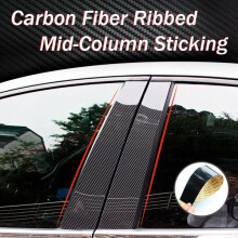Auto style sunshade 4/6 pcs carbon fiber effect window shades
