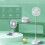 Oscillerende ventilator bærbar, foldbar, genopladelig, 7200mAh 5