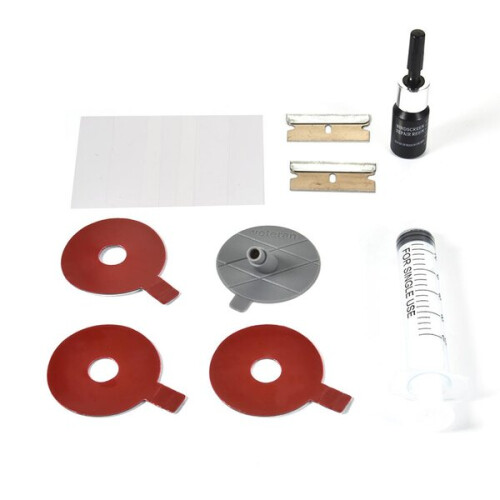 Front sun visor Windshield repair kit, automatic
