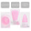 Multifunctional Shower Gel Bottles Refillable Lotion Containers Set 2Pcs Pink 1