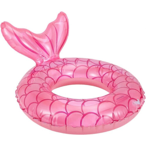 Inflatable mermaid float pink 110cm