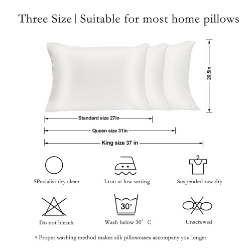 Silk Pillowcase with Hidden Zipper 2-Pack 1