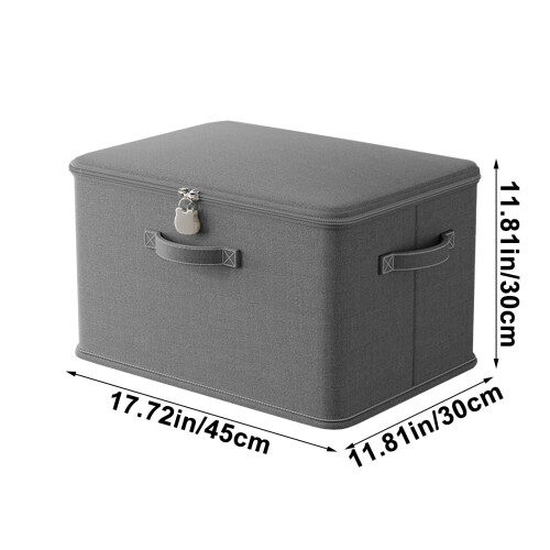 Caixas organizadoras de tecido com tampas, dobráveis, em formato de cubo de 30 cm (12 polegadas). 2