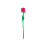 Curtain buttons plush rose design 6 pcs 2