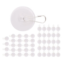 50 Pcs Clear Adhesive Hooks, Adhesive Ceiling Hooks for Hanging Damage-Free Birthday Hook No-Drill Sticky Ceiling Hook