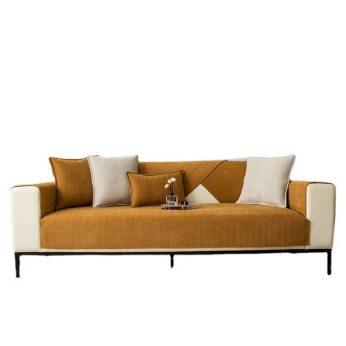 Herringbone chenille sofa cover 1 piece 1