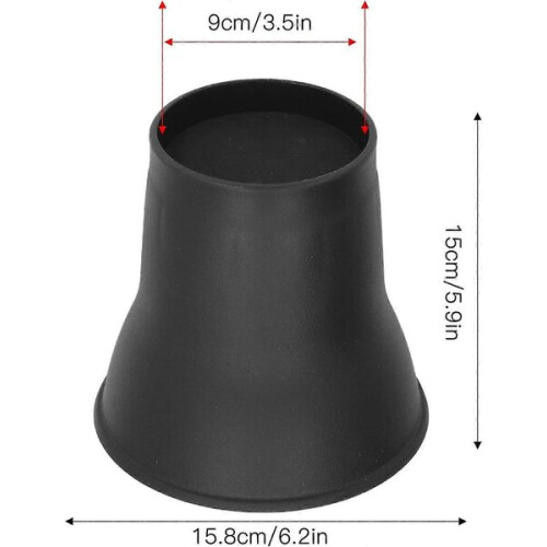 Conjunto de 4 elevadores de cama redondos de plástico de 15 cm (6 polegadas) 1