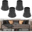 Conjunto de 4 elevadores de cama redondos de plástico de 15 cm (6 polegadas) 3