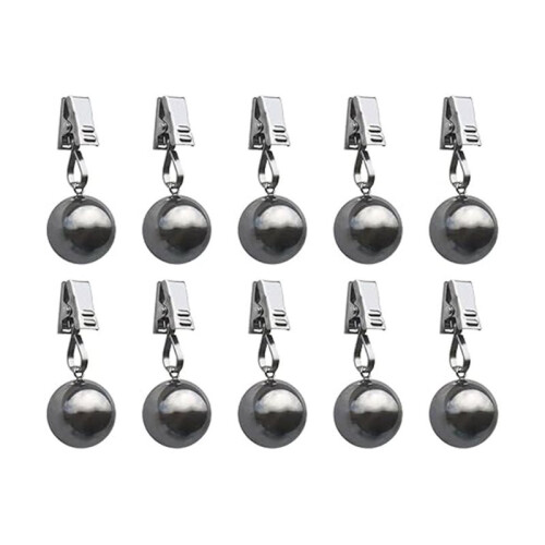 10 Pack Heavy Duty Tablecloth Weights, Tablecloth Pendants,Outdoor Windproof Clips for Curtains, Flags, Banners