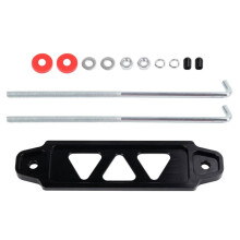 Aluminum Billet Car Battery Tie Down Fasten Bracket Holder Brace Black 145mm