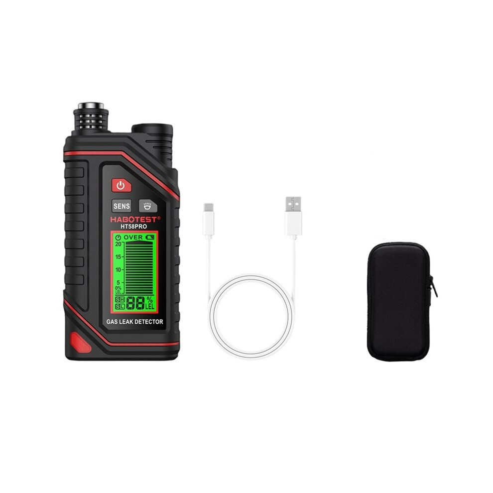 Habotest Ht58pro Professional Gas Leak Detector Gas Leak Detection Instrument Built-In Lithium Battery Telescopic Probe 6033108161087