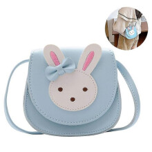 Bolsa infantil azul em PU com laço PHRL20100