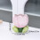 Blomsterformet keramisk pennholder gul 1 stk. 3