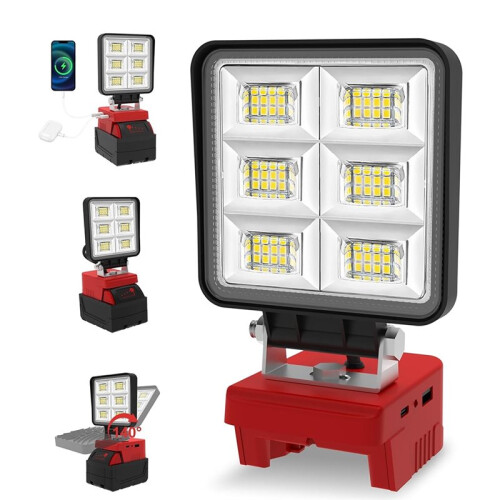 LED Work Light for  18V/20V Battery, Dual USB & Type C , Ideal for Outdoor and Emergency Use 2