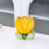 Blomsterformet keramisk pennholder gul 1 stk. 4