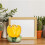 Blomsterformet keramisk pennholder gul 1 stk. 5